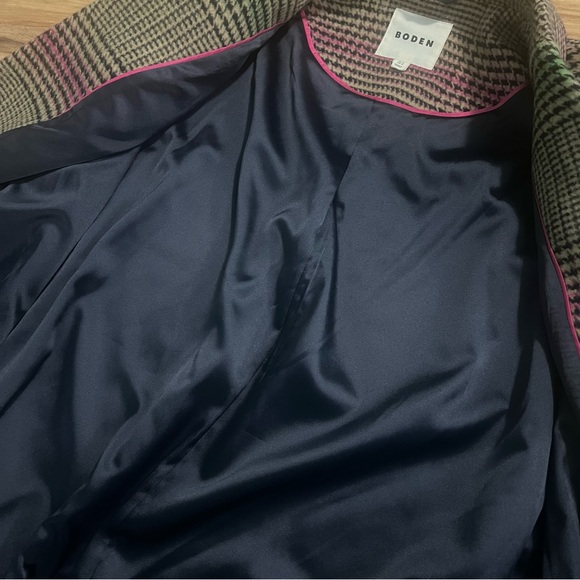 BODEN Double-Breasted Checked Coat Women’s Size 10 - Picture 9 of 16